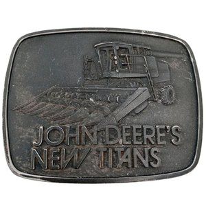 John Deere Belt Buckle New Titans Distressed 1978 Combine Farmcore Western